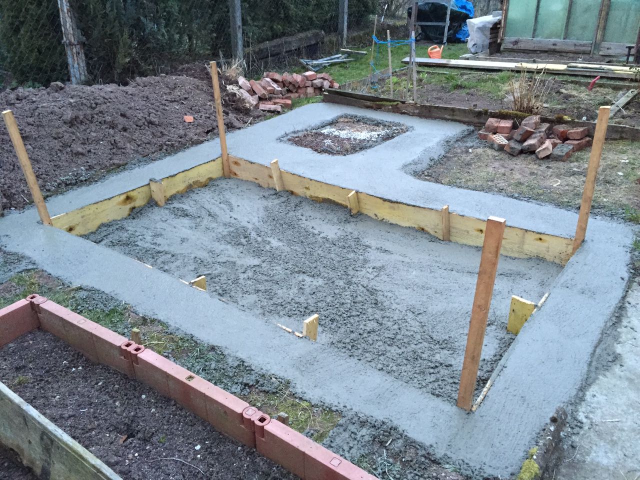 Der Beton ist gegossen